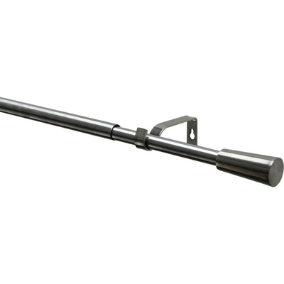 Gardinia Kompletná sada záclonovej tyče Kos kužeľ pr. 16/19 mm, nerez, 190-340cm