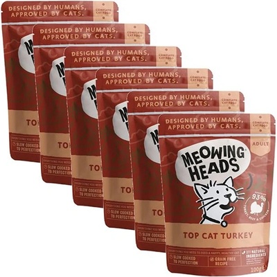 MEOWING HEADS Top Cat Turkey GRAIN FREE 6 x 100 g