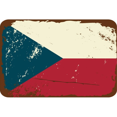 Ceduľa vlajka Česko