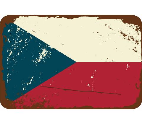 Ceduľa vlajka Česko