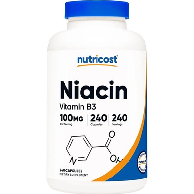 Nutricost Vitamin B3 Niacin 100 mg 240 kapslí
