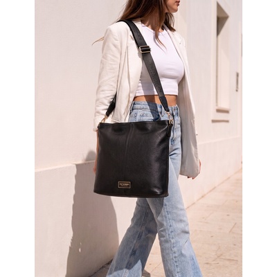 Peterson Čierna crossbody kabelka s deleným vnútrom | Elegantná a praktická