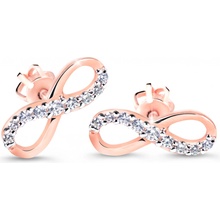 Cutie Diamonds náušnice z ružového zlata s briliantmi v tvare nekonečna DZ60149-30-00-X-4