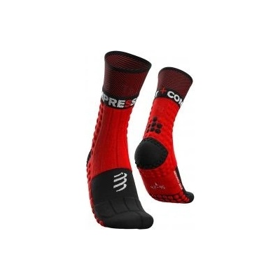 Compressport Pro Racing Socks Winter Trail Čierna-Červená