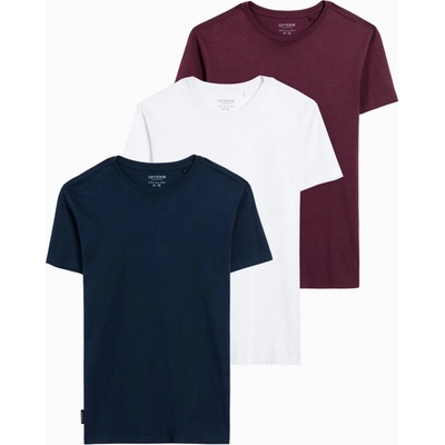 Ombre Clothing Bavlněná trička BASIC v sadě 3 ks