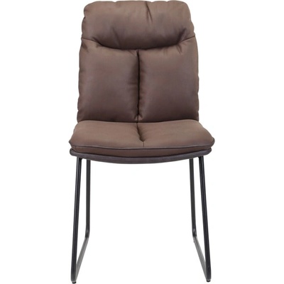 Carmen Трапезен стол Carmen BRENT, до 120kg. , дамаска/еко кожа, метална база, кафяв (bt-3532089)