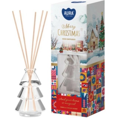 Aura Merry Christmas interiérový tyčinkový difúzor 75 ml