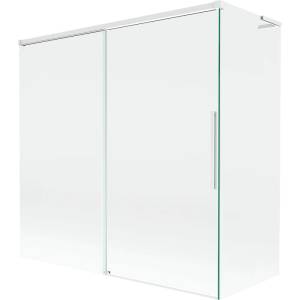 Mexen Rox L двуместен плъзгащ се екран за вана 160 + 80 x 150 см, прозрачен, бял - 8C9L-160-080-20-00 (8C9L-160-080-20-00)