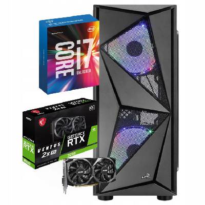Počítač BSG Striker V1 Intel Core i7 i7-3770 16 GB/500 GB HDD Win10 černý