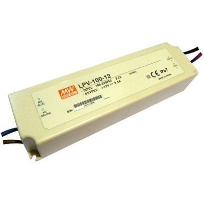 MW-LPV, 100W napájecí zdroj Meanwell, LPV-100-12, 12V, 8A, IP67