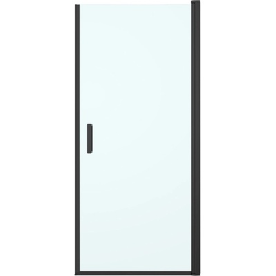 Oltens Rinnan sprchové dvere 80 cm výklopné čierna matná/priehľadné sklo 21207300