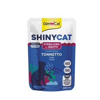 GimCat ShinyCat Sterilised Пауч за кастрирани котки парченца риба тон в бульон 70gr