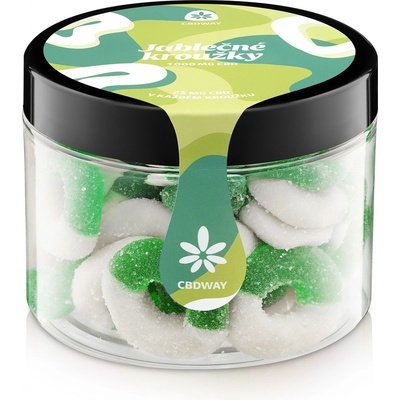 CBD WAY Kyselé želé kroužky s příchutí jablka 1000 mg 400 g
