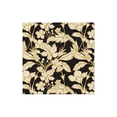 Paw Airlaid Obrúsky Beautiful Floral Pattern Black 50ks 40x40cm