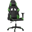Vidaxl herná stolička vidaXL čierna a zelená umelá koža