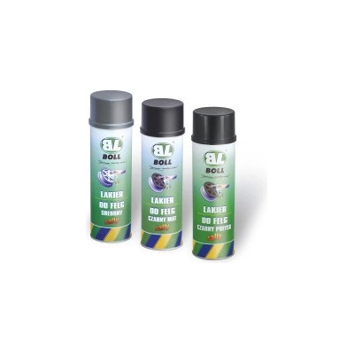 BOLL lak na automobilové ráfky Rally sprej 500 ml černý lesk 0010134