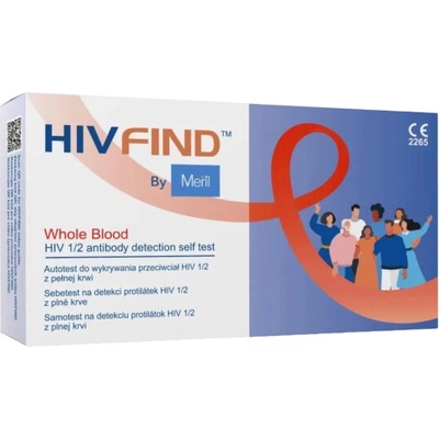 Meril HIV FIND Test samotest na detekciu protilátok HIV 1/2 z krvi 1 ks