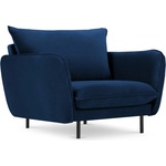 Cosmopolitan Design Кресло от синьо кадифе Vienna - Cosmopolitan Design (COS_ARM_51_F1_VIENNA3)