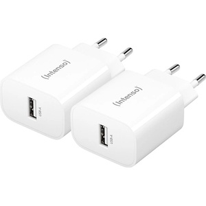 Intenso W5A зарядно USB-A 5W двойна опаковка бял (7800522)