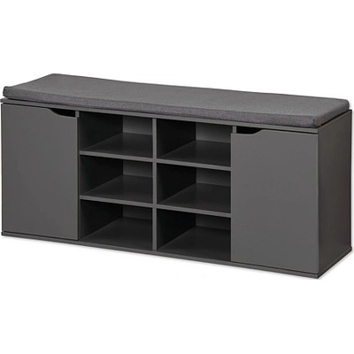 KESPER Regál na topánky so sedadlom s 2 dvierkami a 6 priehradkami 103 x 48 x 30,5 cm KESPER 15919
