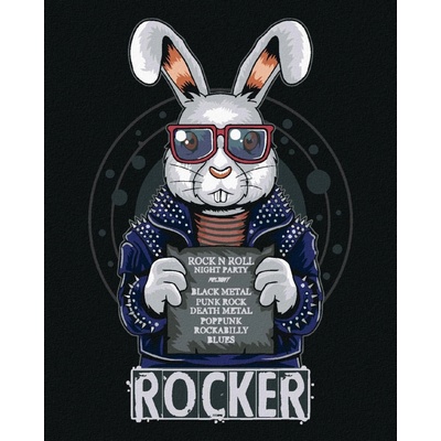 Malování podle čísel Králík rocker