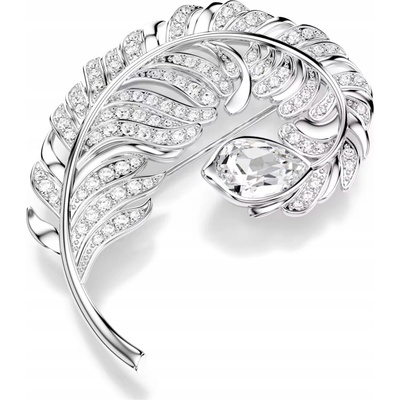 Swarovski Trblietavá brošňa Pierko so Swarovski kryštálmi Idyllia 5747549