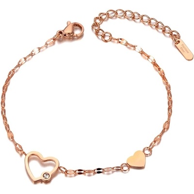 Victoria Filippi Stainless Steel ocelový náramek Jéss chirurgická ocel zirkon srdíčko NRB20033/53 Zlatá