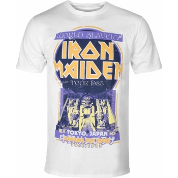 ROCK OFF мъжка тениска Iron Maiden - Powerslave Japan Flyer WHT - ROCK OFF - IMTEE127MW