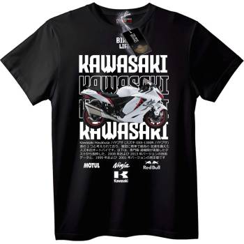 NOONEBRAND Тениска с мотоциклет Kawasaki Ninja - 2XL, Black