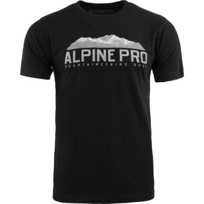 ALPINE PRO Мъжка памучна тениска ALPINE PRO MODEN black ALPINE PRO | Cheren | МЪЖЕ | XS