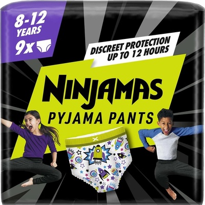 NINJAMAS Nohavičky plienkové Pyjama Pants Kozmické lode 8 rokov 27 kg-43 kg 9 ks