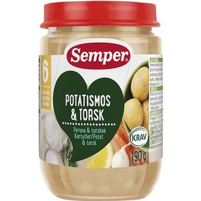 Semper Био ястие Semper Eko - Риба треска с картофено пюре, 190гр (9545)