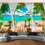 Art Gift Decor Фототапет Прозорец към Хавай