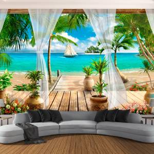 Art Gift Decor Фототапет Прозорец към Хавай