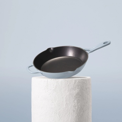 Huuust Smaltovaná litinová pánev 28 cm Pastelově modrá