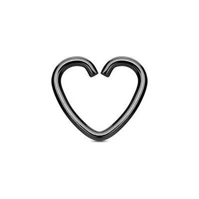Šperky4U falešný cartilage piercing do ucha srdce FP01027-K