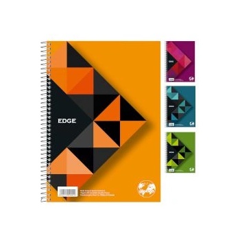 Globus Тетрадка със спирала 17х25см, 60 листа, 2 теми Edge