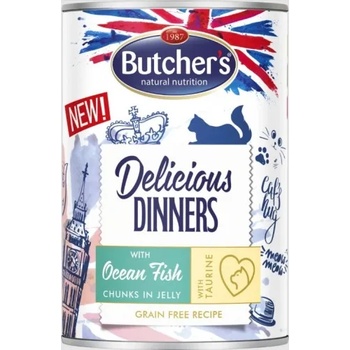 Butcher's Delicious Dinners Ocean fish cat - парчета в желе с морска риба, 400 гр - 501585