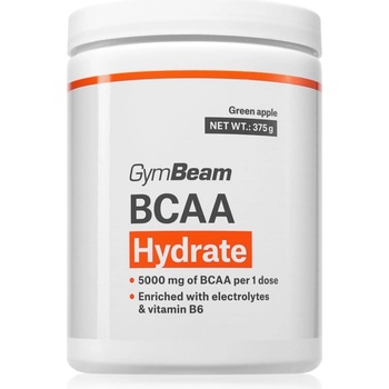 GymBeam BCAA Hydrate комплекс от аминокиселини за подпомагане на спортните постижения вкус Green Apple 375 гр