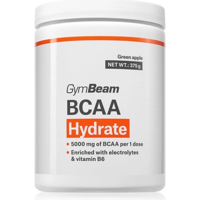GymBeam BCAA Hydrate комплекс от аминокиселини за подпомагане на спортните постижения вкус Green Apple 375 гр