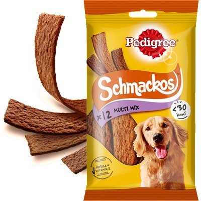 PEDIGREE Schmackos 36g - лакомства за възрастни кучета, с вкус на говеждо, агнешко и пилешко месо