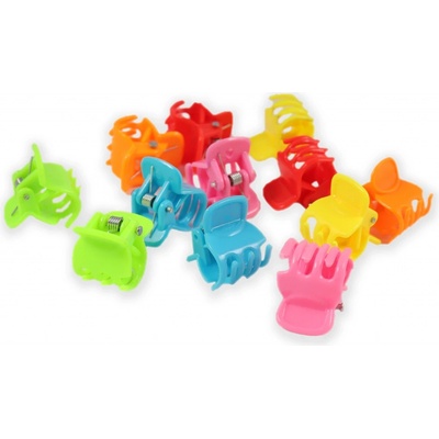 Barevné skřipečky na vlasy, 12 ks – Zboží Mobilmania