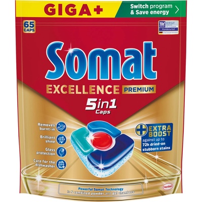 Somat Excellence Premium 5v1 kapsle do myčky 65 ks