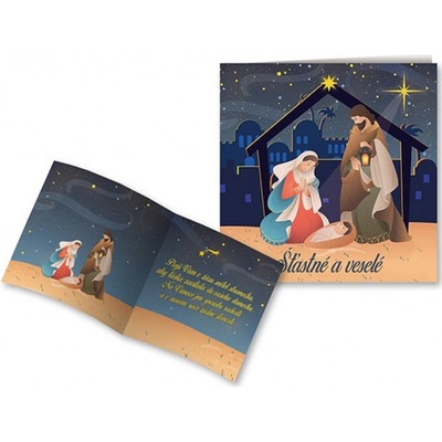 Nekupto Vianočná pohľadnica Santa Claus 100 x 100 mm