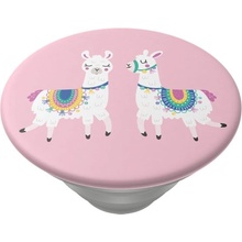 PopSockets PopTop Gen.2, Llamalliance in Pink, dvě lamy na růžovém pozadí, výměnný vršek