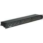 Roline Пач панел ROLINE 26.99. 0328, за шкаф 19", 24x порта, екраниран, Cat 5e, EIA/TIA 568, черен (26.99.0328)