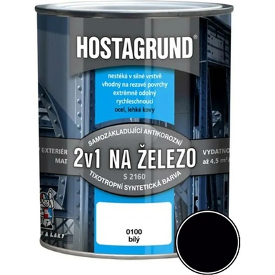 Barvy a laky Hostivař 2v1 S2160 0,6l černý 0199