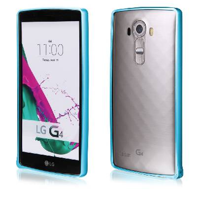 QULT Case Pouzdro na LG G4 (H815) - Bumper metal - modré
