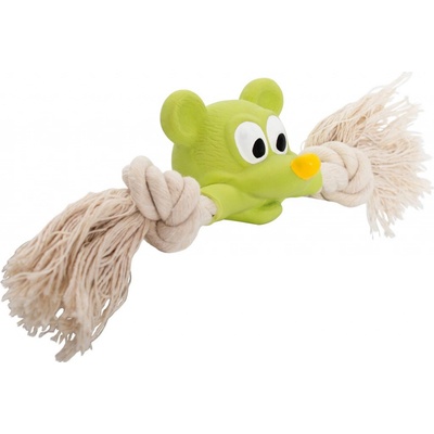 HipHop hlava myšky s bavlněnou činkou se zvukem 5 x 18 cm zelená