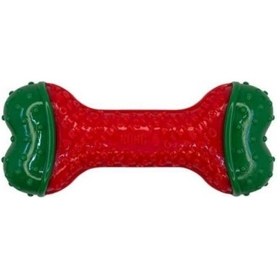 Kong vánoční CoreStrength gumová kost 6 x 14 cm